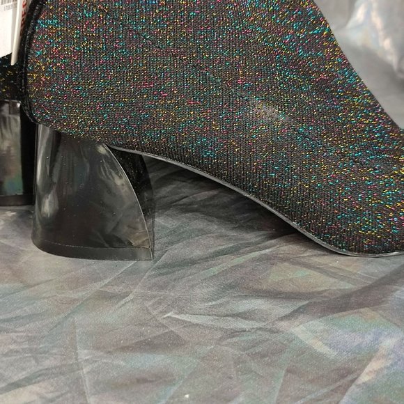 ZARA Multi-color glitter metallic thread sock booties NWT size 37 6.5 - Picture 7 of 16